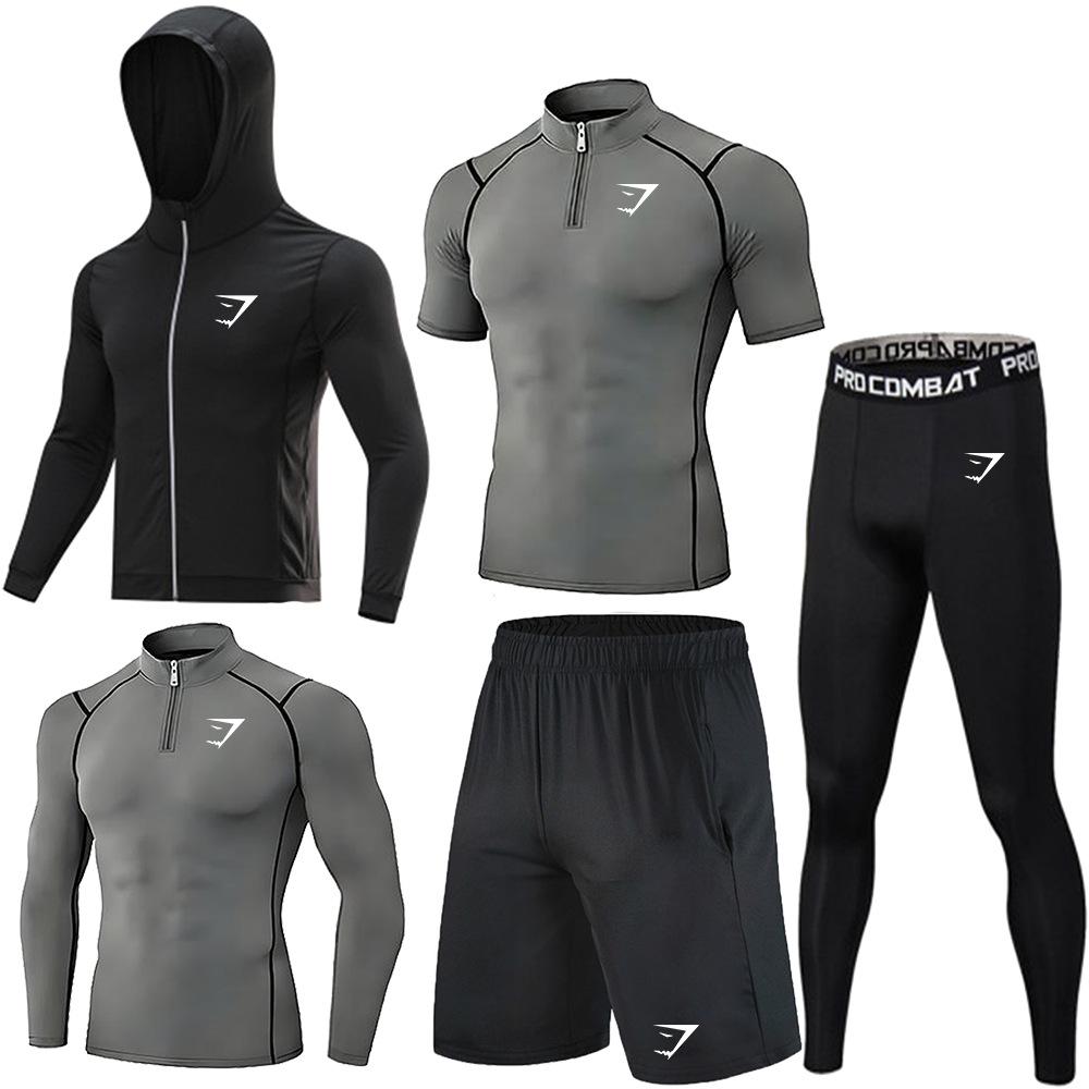 Set di Polo Elasticizzate ad Asciugatura Rapida da Uomo GYMSHARK - Abbigliamento Sportivo Traspirante, Aderente per Allenamento e Corsa con Protezione Solare