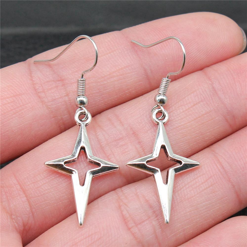 Bohemian Hot-Sale Star Moon Pentagram Circle Dangle Earrings Memorable Wedding Gift for Daily Style