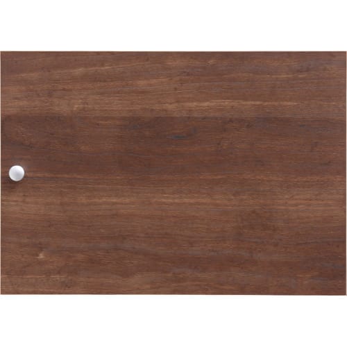 Iris Ohyama CXD-38W Color Box, Wooden Door, Vertical Storage Only, 38.4cm Wide x 3.4cm Deep x 26.9cm High, Brown