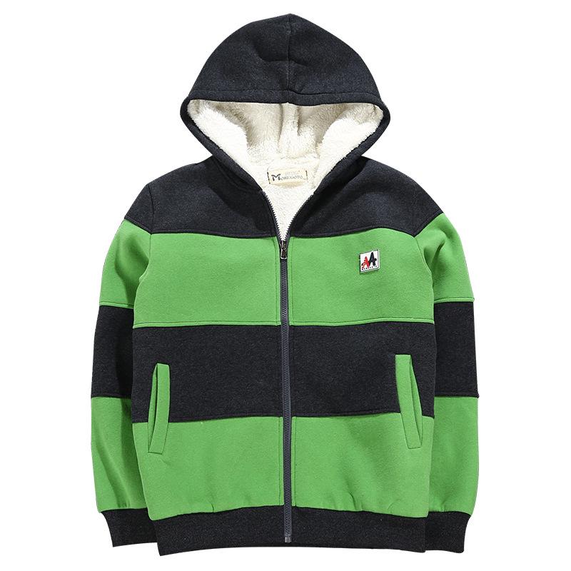 

Толстовка с флисовой подкладкой для мальчиков больших размеров для возраста 8-16 лет 160 cm зелёный