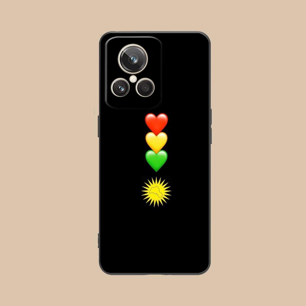 Kurdistan Flag Matte TPU Mobile Phone Case for Realme 15 14 13 12 11 10 9 Pro Plus T i Lite 5G Colorful Printing Cover