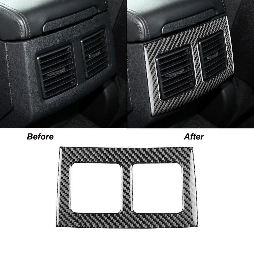 For Dodge Challenger 2008-14 Carbon Fiber Rear Air Vent Outlet Frame Cover Trim