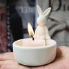 Cartoon Animal Candle Holder with Adorable Bunny Design Home Decor Suitable for Living Room Bedroom