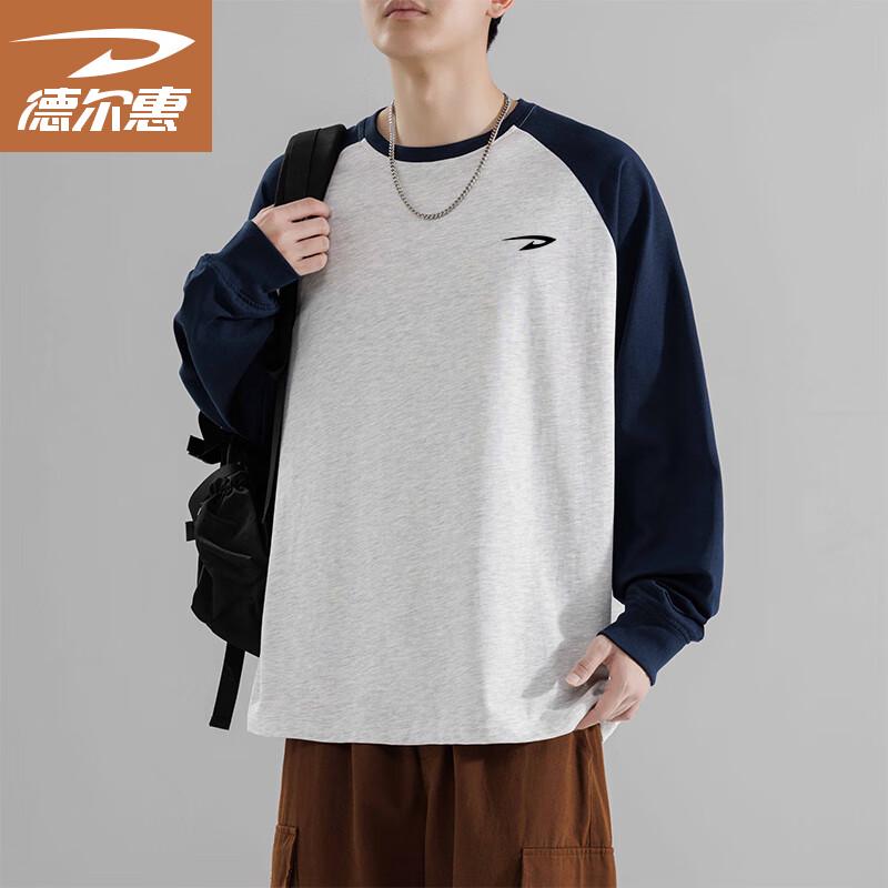 

Men s Deerhui Long-Sleeve Color-Block T-Shirt M