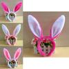 Kids Animal Costume Headband With Plush Bunny Ears And Sparkle Finish