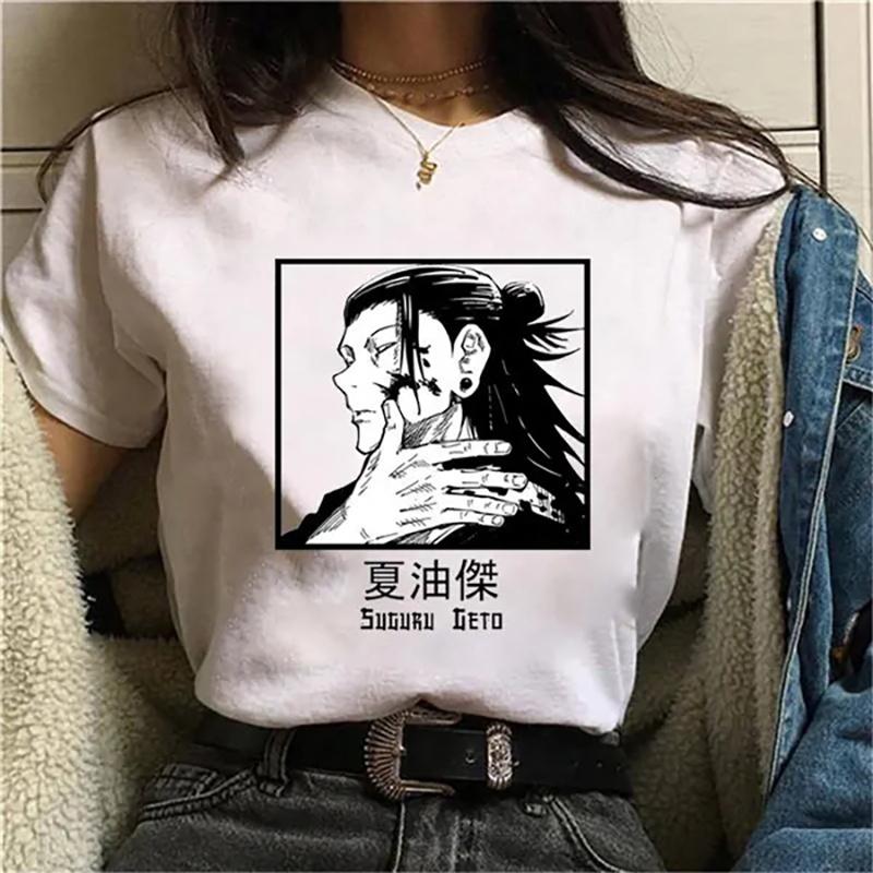 Suguru Geto T Shirt Unisex Casual Crew Neck Loose Short Sleeve Shirt Streetwear Fashion Anime Print T-shirt