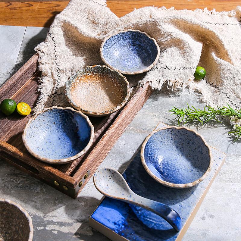 Nordic Ceramic Wavy Edge Sauce Dish