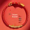 2025 Year of the Snake Red String Bracelet: Handmade Dragon-Transforming Amulet for Auspicious Luck