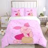 3pcs Cute Cartoon Piglet Quilt Cover Set - Soft and Cozy Bedroom, Guest Room and Dorm Decorative Bedding 3-Piece Set 1 Quilt Cover + 2 Pillow Sha