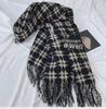 2024 Winter Women's Plaid Scarf: Korean Retro Style, Warm Imitation Cashmere Shawl for Students and Couples