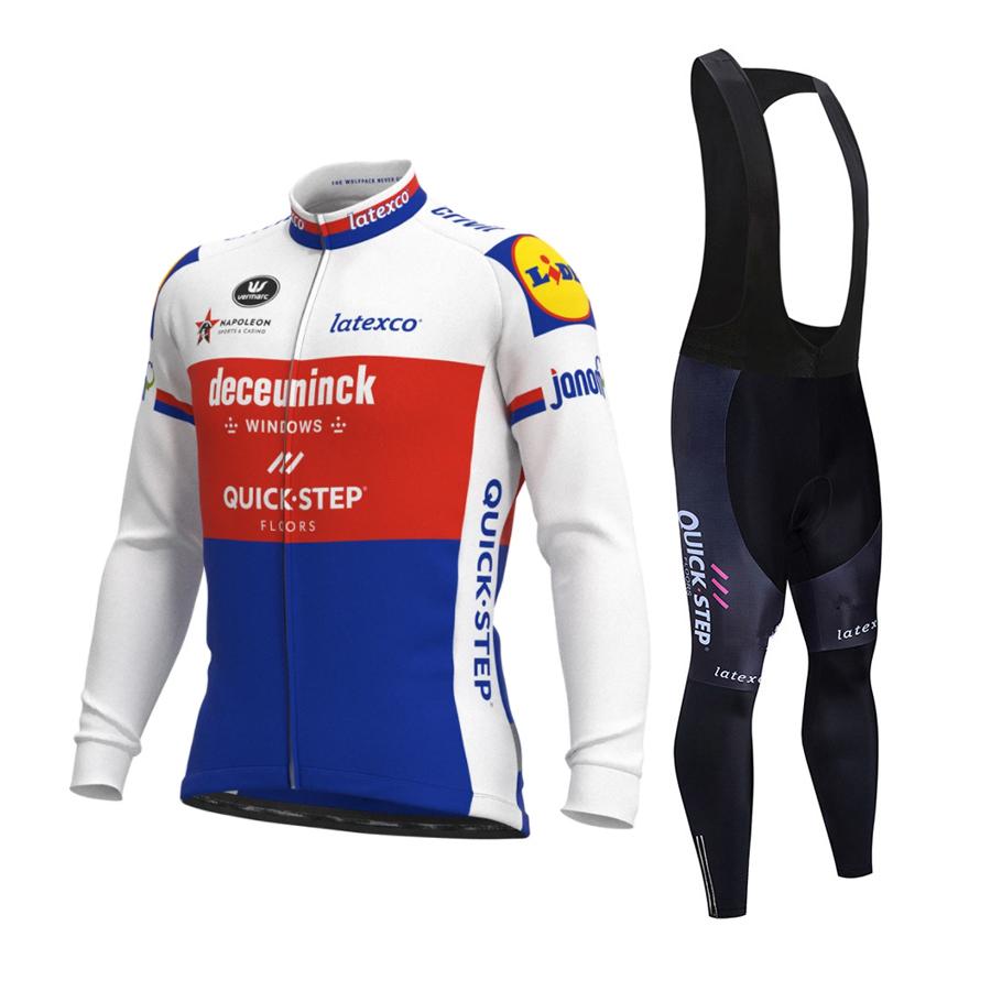 2026 QUICK STEP Pro Cycling Jersey Set Long Sleeve MTB Bike Clothes Wear Bicycle Cycling Clothing Ropa Maillot Ciclismo