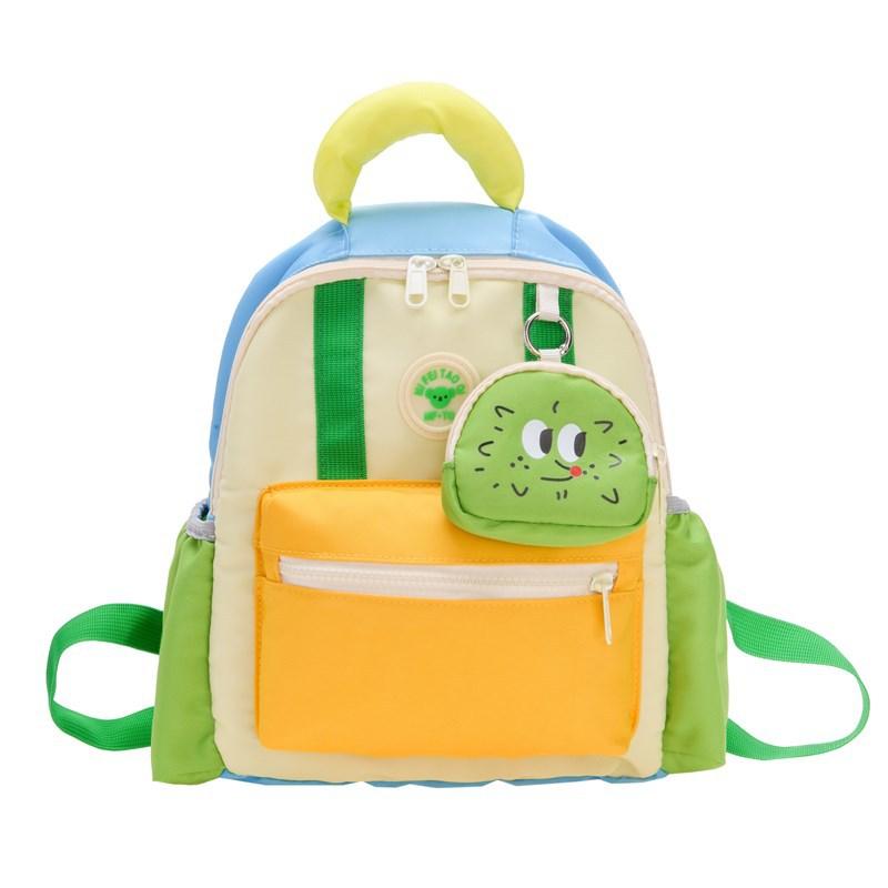 Kindergarten Primary School Students Schoolbag Cute Cartoon Cute Baby Backpack Contrasting Color Children'S Bag