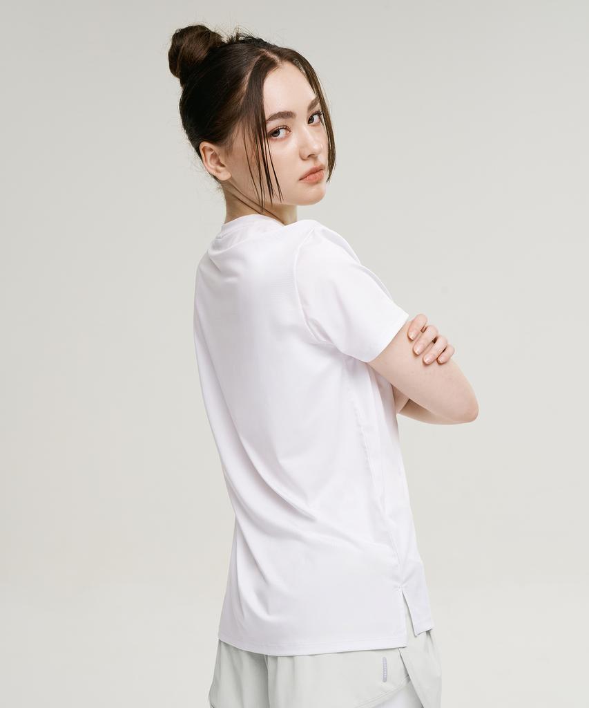 Leijibi Aero Touch Standard Fit Short Sleeve W T-Shirt Top Sleeve White