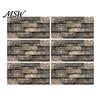 Realistic Rock Texture Wall Panels 6Pcs Vintage Faux Stone Self?Adhesive Tiles, Waterproof Oil?Proof Backsplash Adhesive Paper Sticker,
