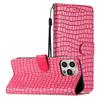 Custodia a Portafoglio Flip in Pelle con Porta Carte per IPhone Air 17 16 E 15 14 13 11 Pro Max Plus 12 Mini 17E 16E Copri Telefono con Motivo Coccodrillo