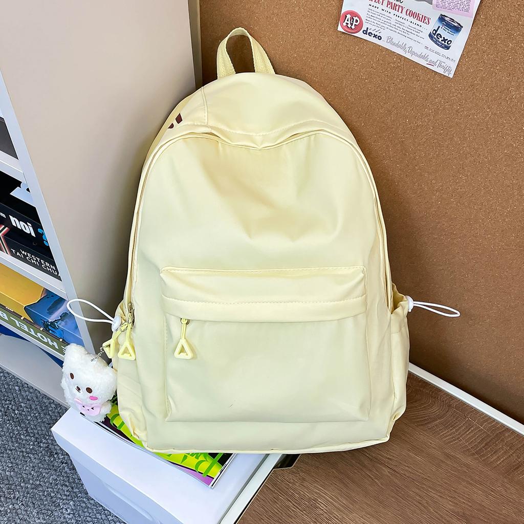Fashion Letter Mori Simple Backpack Female Large Capacity Junior High School Student School Bag Versatile Youth Campus Backpack