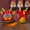 Cute Zodiac Dragon Plush Pendant with Tassel Folk Art Embroidery Pattern Stuffed Animal Mascot