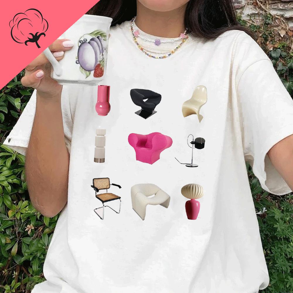 

Дизайнерские стулья с принтом Женская винтажная футболка Egirl Гранж Эстетика Футболки с текстами песен Модная Y2k Уличная одежда Футболки Топы 3XL