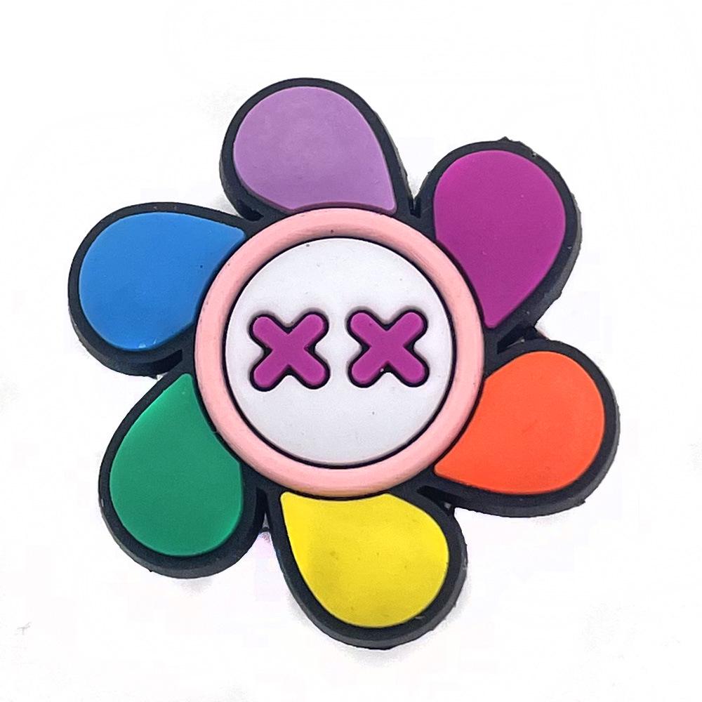 

Мягкие резиновые мультяшные пряжки для клогов в виде подсолнухов - Милые съемные цветочные украшения для обуви