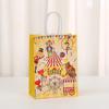 6/12/24 STÜCKE Cartoon Zirkus Thema Kraftpapier Geschenkverpackungsbeutel Kinder für Süßigkeiten Snack Aufbewahrung Geburtstagsfeier Gastgeschenke 2025
