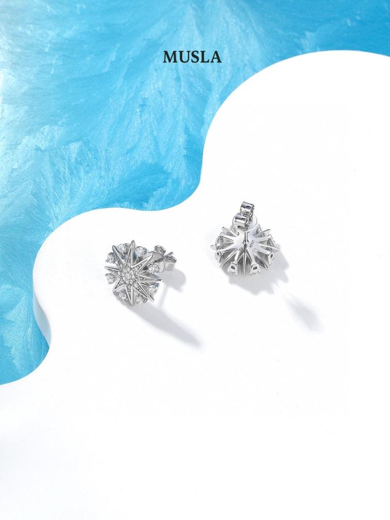 Musla Design Jewelry For Women Fashion Earrings 925 Sterling Silver Earrings Zircon Fashion Stud Earrings
