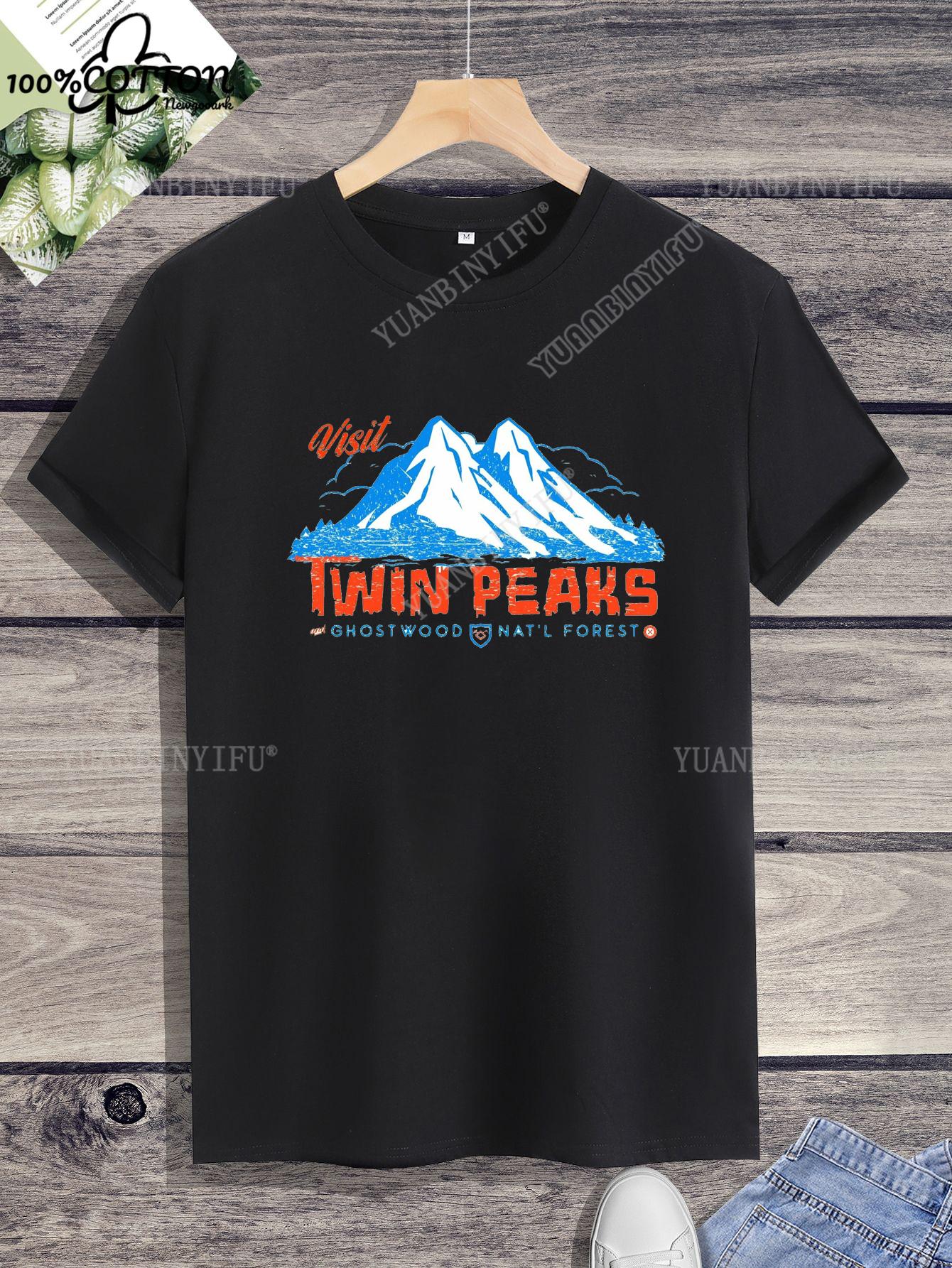 

Leisure Classic Film TWIN PEAKS Printed Cotton T-shirt Top Unisex Short Sleeve Short-sleev O-neck Streetwear S-6XL 2XL