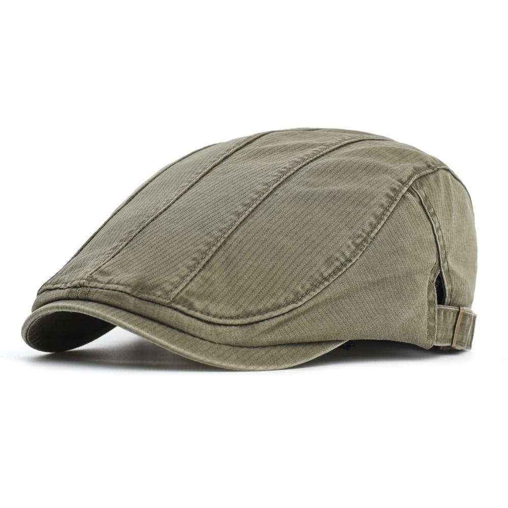 Big Size Spring Summer Soft Washed Cotton Newsboy Cap Men Women Peaked Cap Adjustable Beret Vintage Ivy Flat Cap