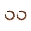 Retro Leopard Geometric Furry Earrings for Women - Hong Kong Style