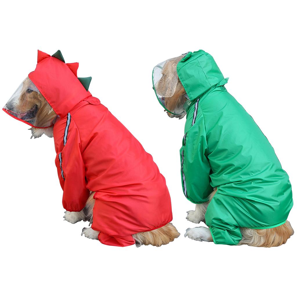Lightweight Waterproof for Jacket Small to X-Large Dogs and Puppies Ponchos Hood Rain Gear For Pet Dog with Hood 8 Sizes