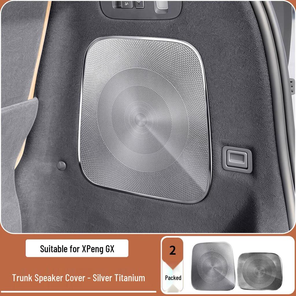 Stainless Steel Speaker Cover for Xiaopeng GX Car - Dust-Proof Interior Decoration