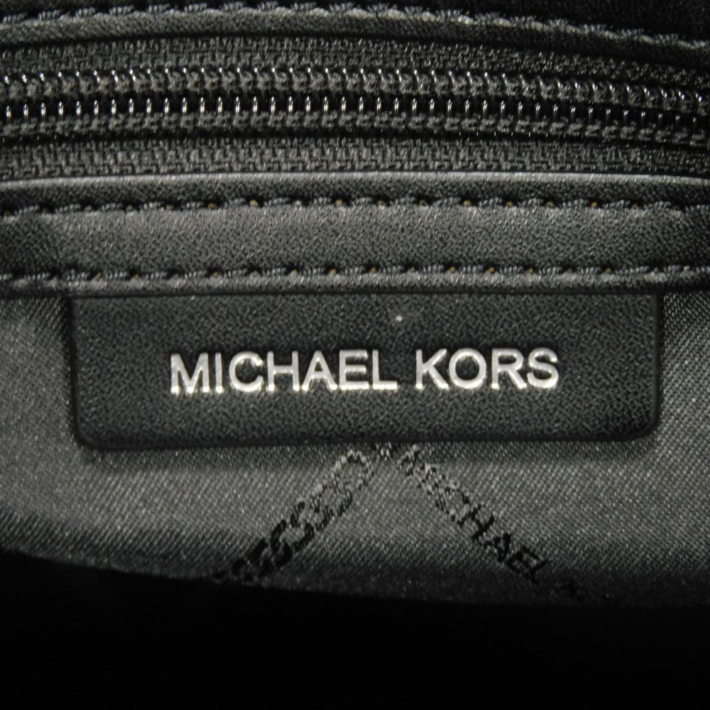 Used 11974 Gigi Empire Logo Large Tote 30S3G3GT3J 7924 Black 2-Way Shoulder Bag MK Jacquard Natural Unisex from Japan