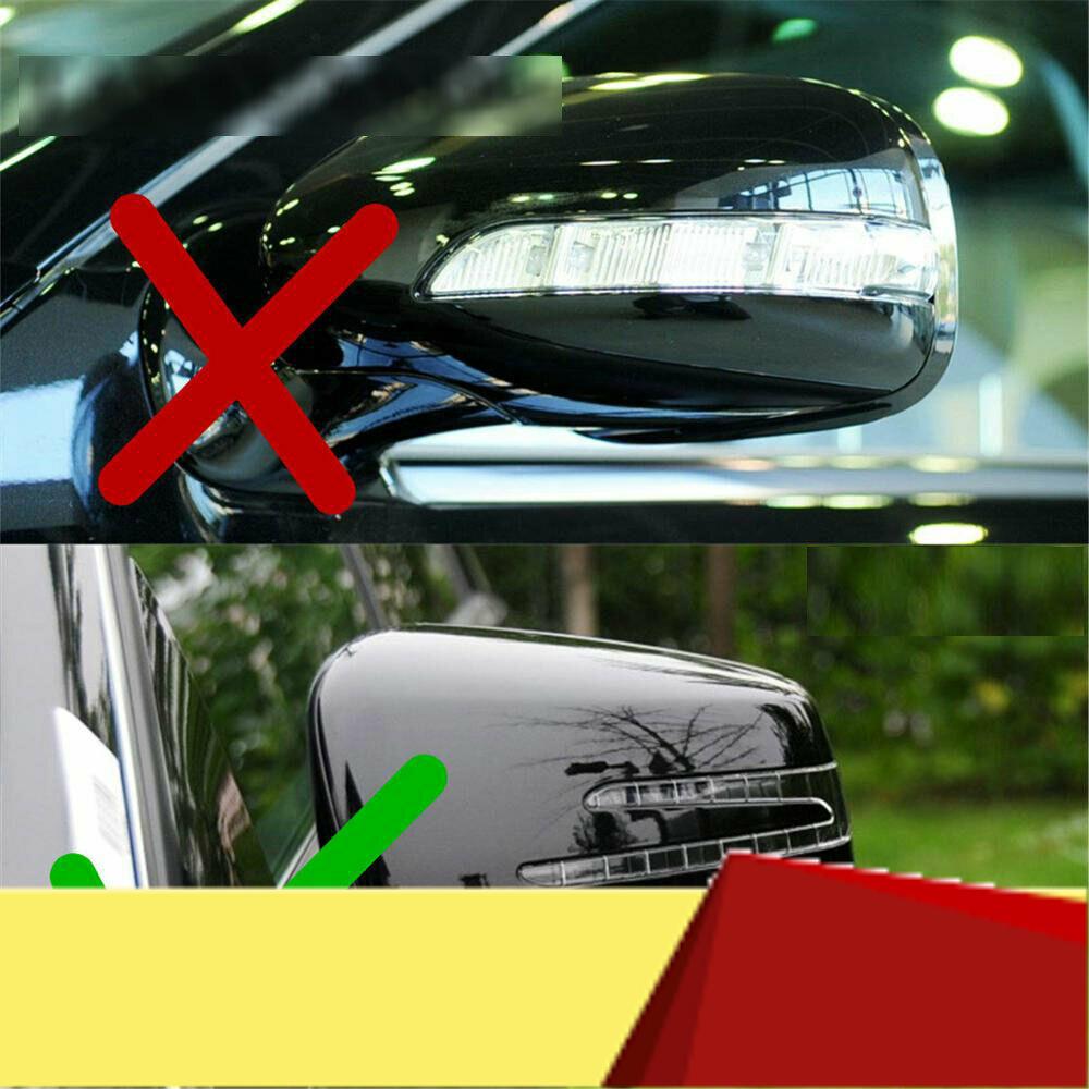 1 Pair Door Mirror Covers Side Mirror Caps For Mercedes-BENZ C E S GL Class W204 W212 W221 CLA GLA 2009-2013 Gloss Black-M53K Bright black
