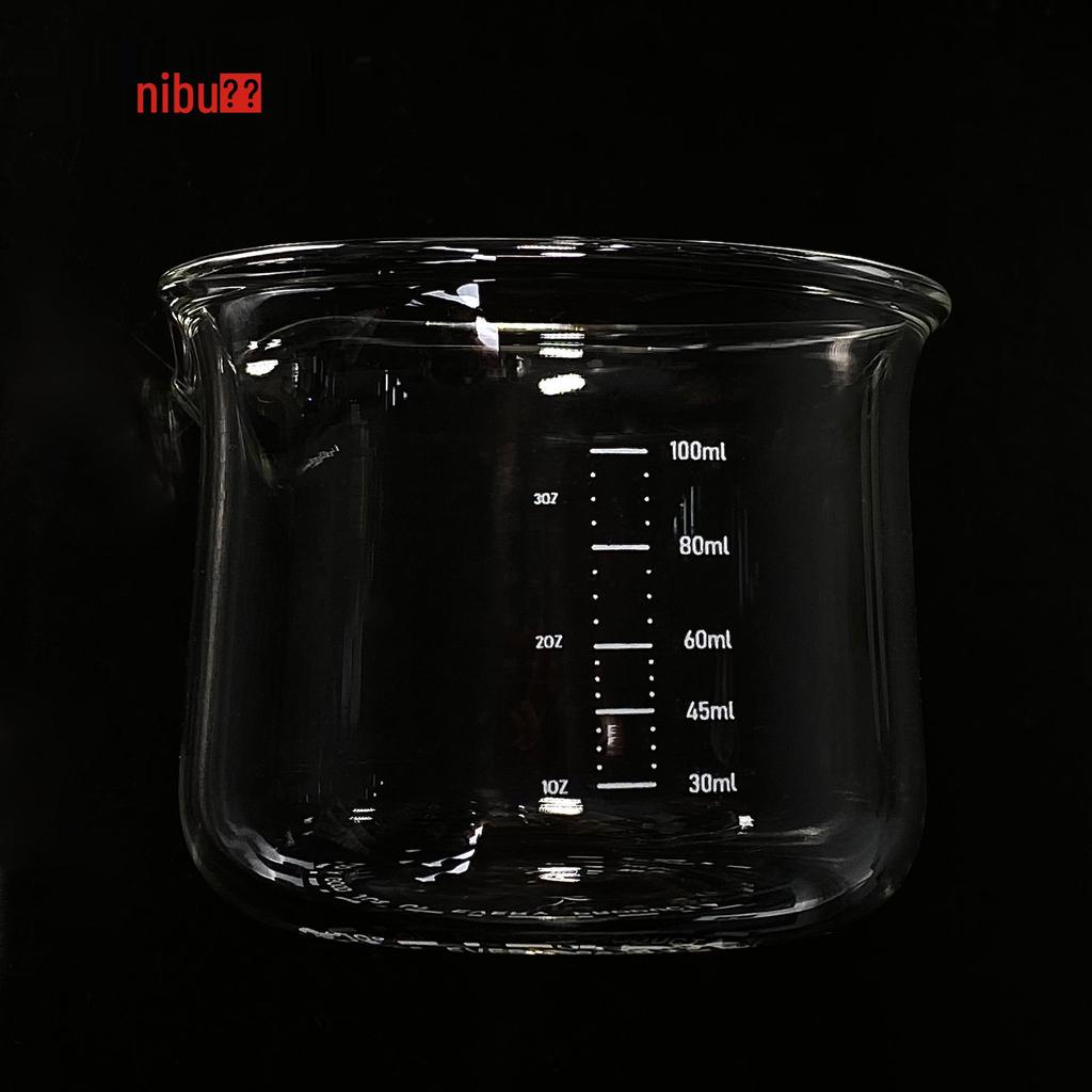 Nibu 100ml Italian Espresso Shot Glass, High Borosilicate with Scale, Milk Measuring Cup