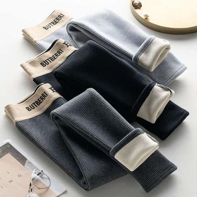 Winter Vintage Thicken Lambwool Leggings Women Warm Fleece Lined Thermal Ankle-Length Pants Sexy Hight Waist Skinny Fitness Leggins