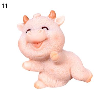Resin Cartoon Cattle Model DIY Display Mold Micro Landscape Decoration Supplies