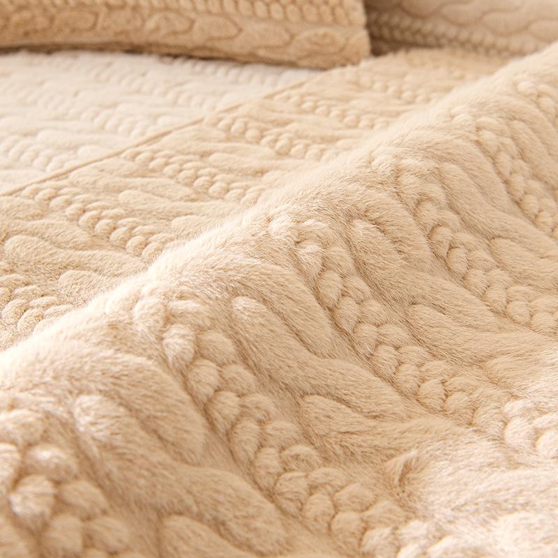 Light Luxury Sofa Cushion, Autumn And Winter Millet Mink Fleece Thickened Warm Seat Cushion, High-End Sofa Cover Cover Cloth Towel