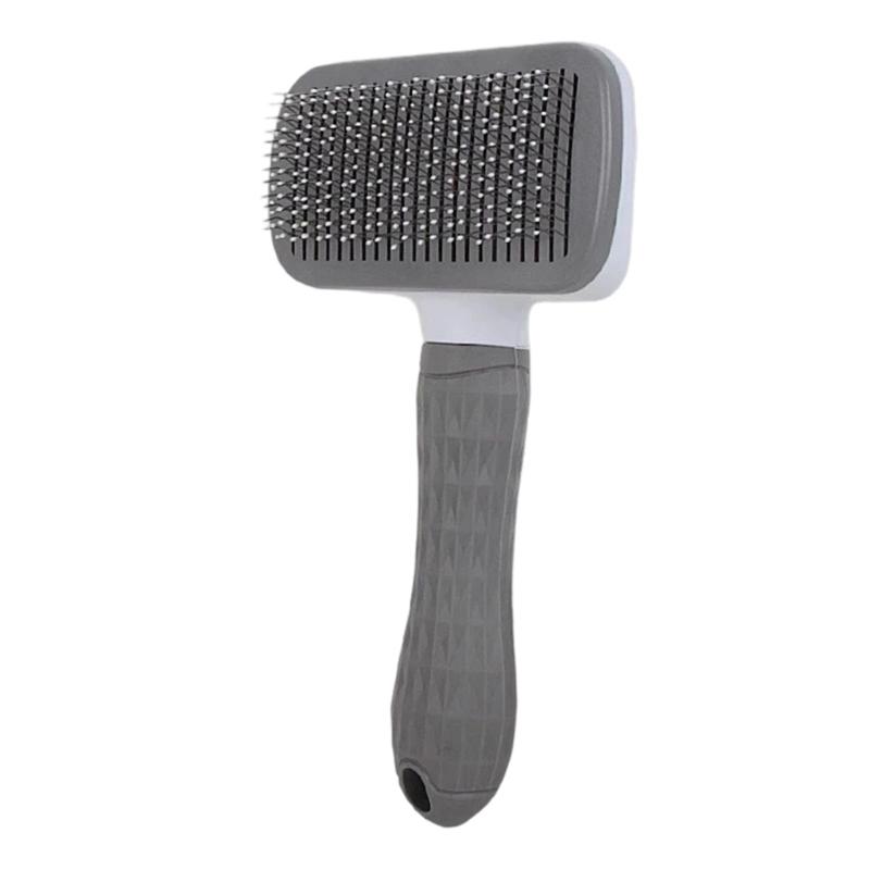 Efficient Pet Grooming Brush For Shedding Control Detangling Furs Soft Rounded Tips Dog Cats Loose Hair Remover Comb