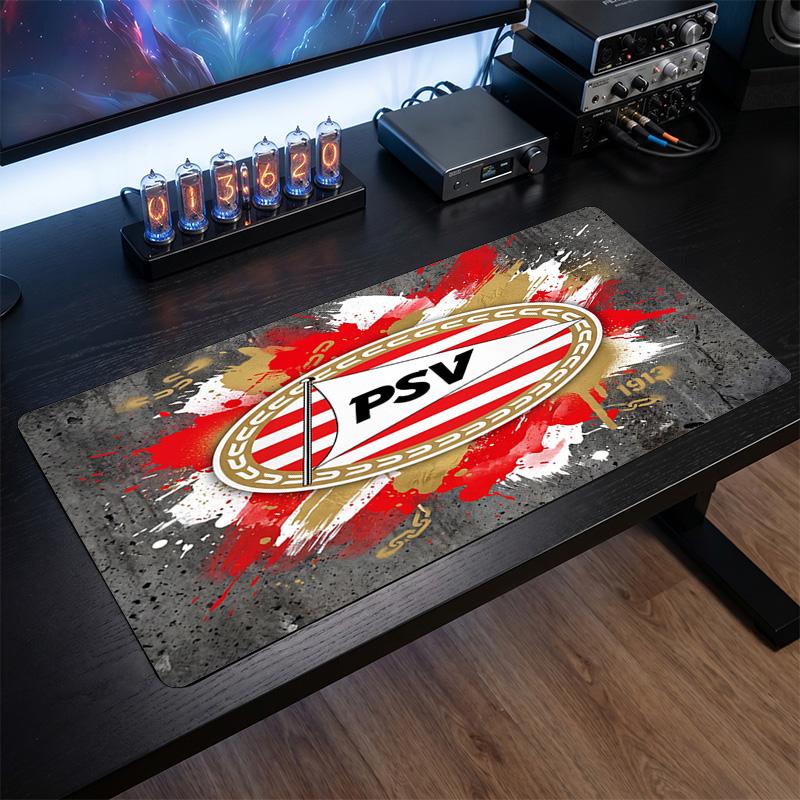 PSV Eindhoven FC Theme Pattern Mouse Pad, Soccer Logo Design XXL Gaming Desk Mat Non-Slip Computer Mouse Pad
