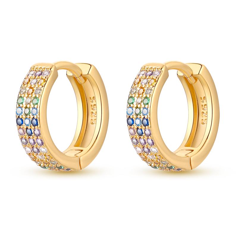 Orecchini Versatili in Argento 925 Dorato Temperamento Gioielli Orecchini a Cerchio Versatili Per Donne Gioielli Regali per Feste di Compleanno