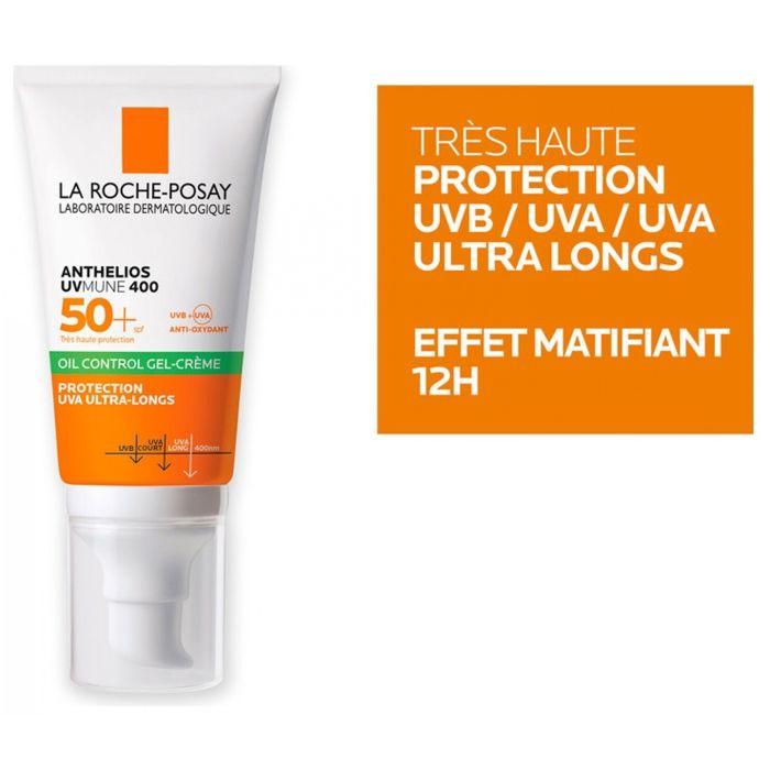 Soin solaire - La Roche-Posay - Anthelios Gel-Crème - SPF 50+ - 50ml - Anti-Brillance