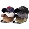 Vintage Washed Embroidered Letter Baseball Cap Unisex Adjustable Cotton Blend Hat