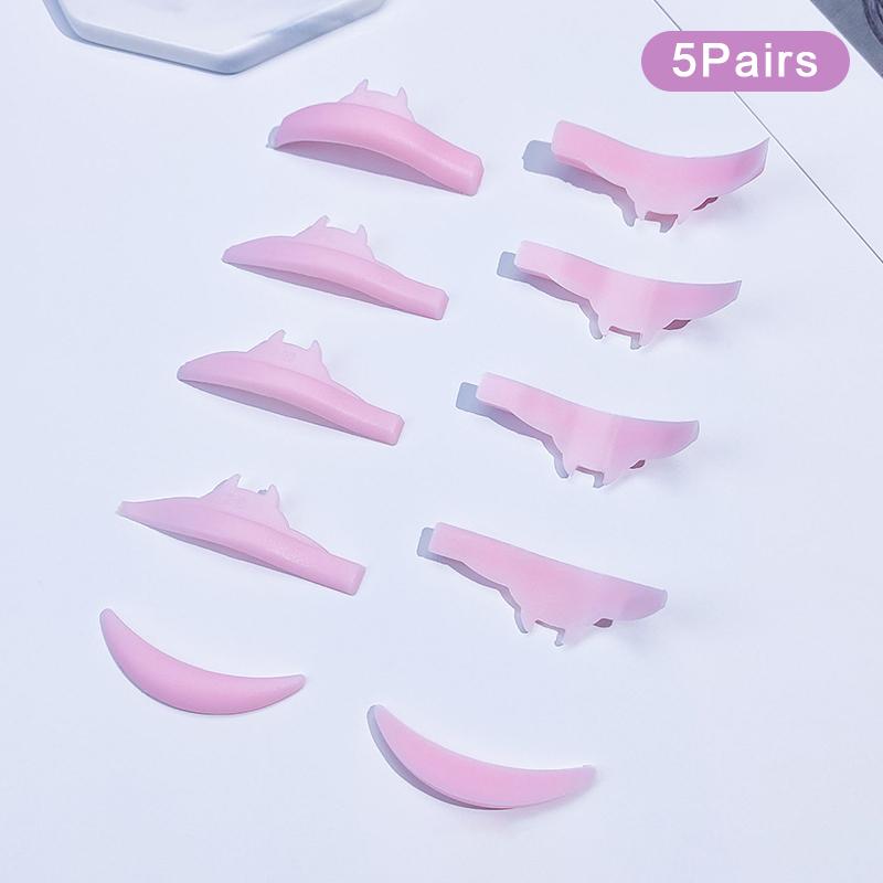 5Pairs Silicone Cartoon Monster Reusable Eyelash Perm Rod Lash Lift Pad Lifting 3D Makeup Tools Accessories