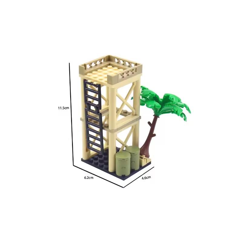 WWII Military Building Block Set Solider Figures Weapons Guns Gatlin M2 Heavy Machine Sentry Post Missile Launching Device MOC Toys  Playsets