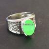 Jade Oval Cut Gemstone With 925 Sterling Silver Ring For Men's #B155 JL375671604189