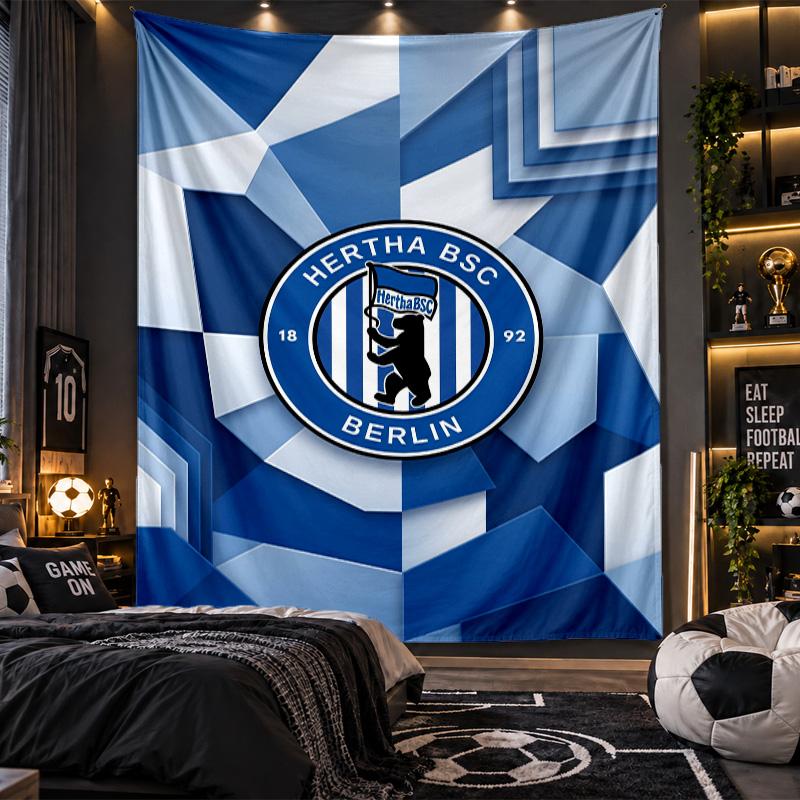 Arazzo da Appendere alla Parete hertha bsc FC Stampa su Tessuto per Soggiorno Camera da Letto Decorazioni per la Casa