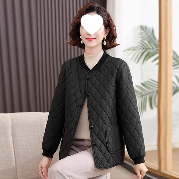 New Year Ankara Red Chinese-Style Cotton Jacket for Middle-Aged Women - Warm, Fashionable, and Stylish