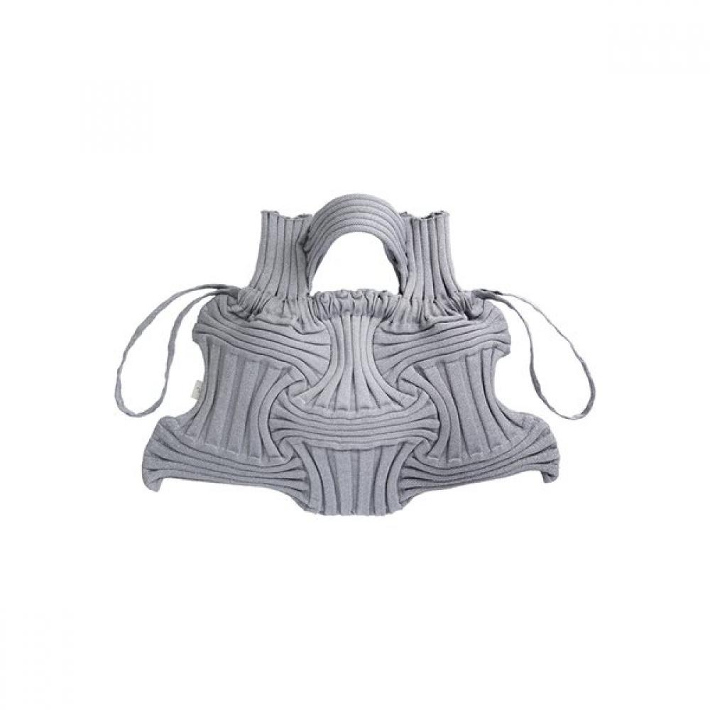 Pleatsmama Big Bow Bag Glitter Silver