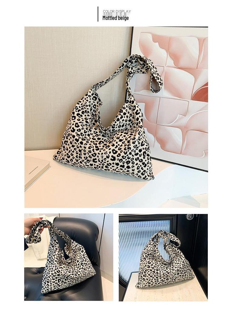 Leopard Print Tote Bag – Autumn/Winter Trendy, Casual, Large Capacity, Versatile Shoulder & Crossbody for Students and Commutes