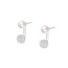 925 Sterling Silber Natürliche Süßwasserperlen Hinten montierte Ohrringe für Damen Französisch Leichter Luxus Temperament Party Schmuck