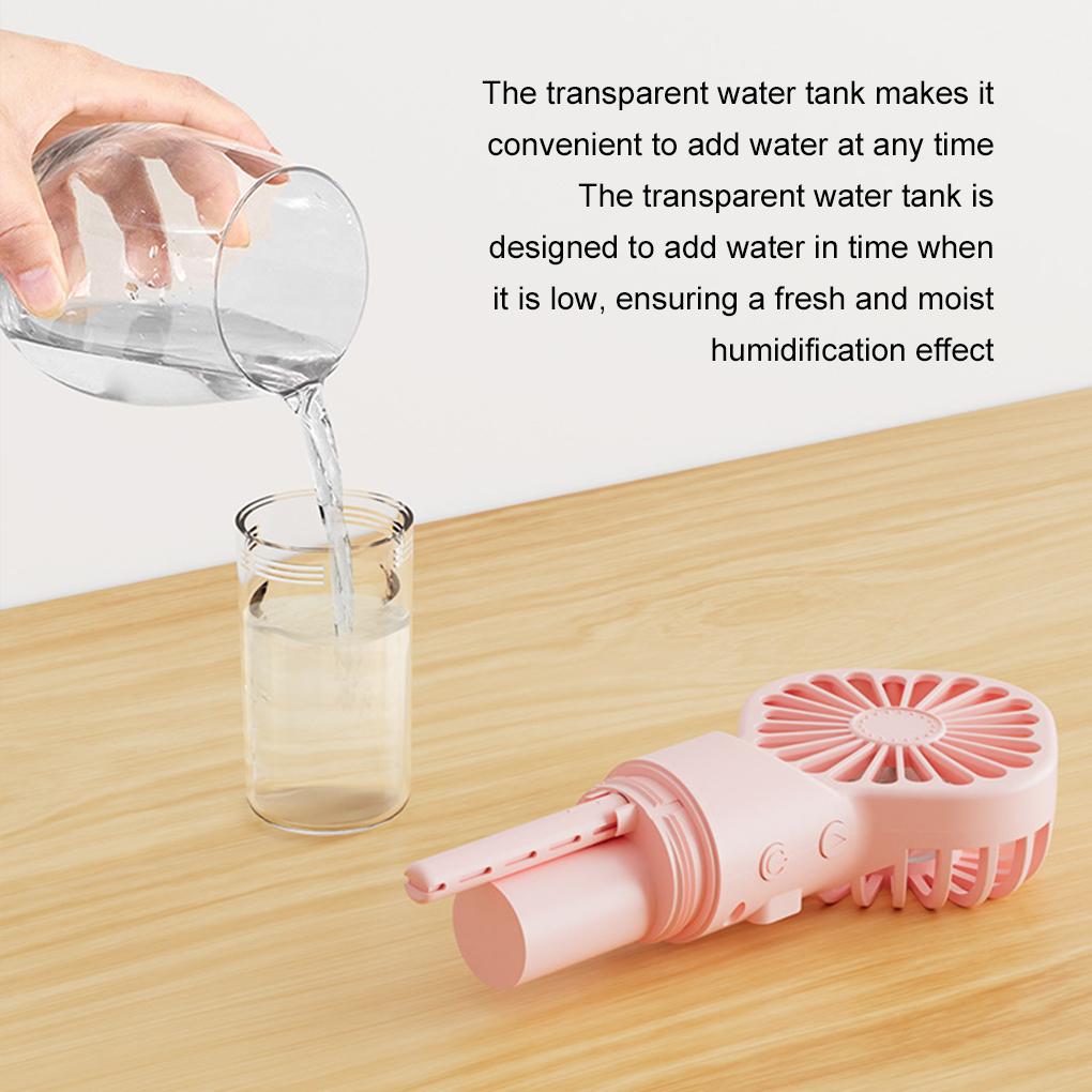 Handheld Mini Air Conditioner Fan Portable Silent Humidifying Fan For Dry Skin Fan With Humidifier